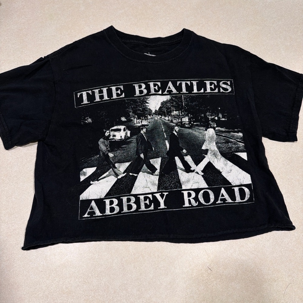 The Beatles Black Abbey Road Kids Graphic Tee